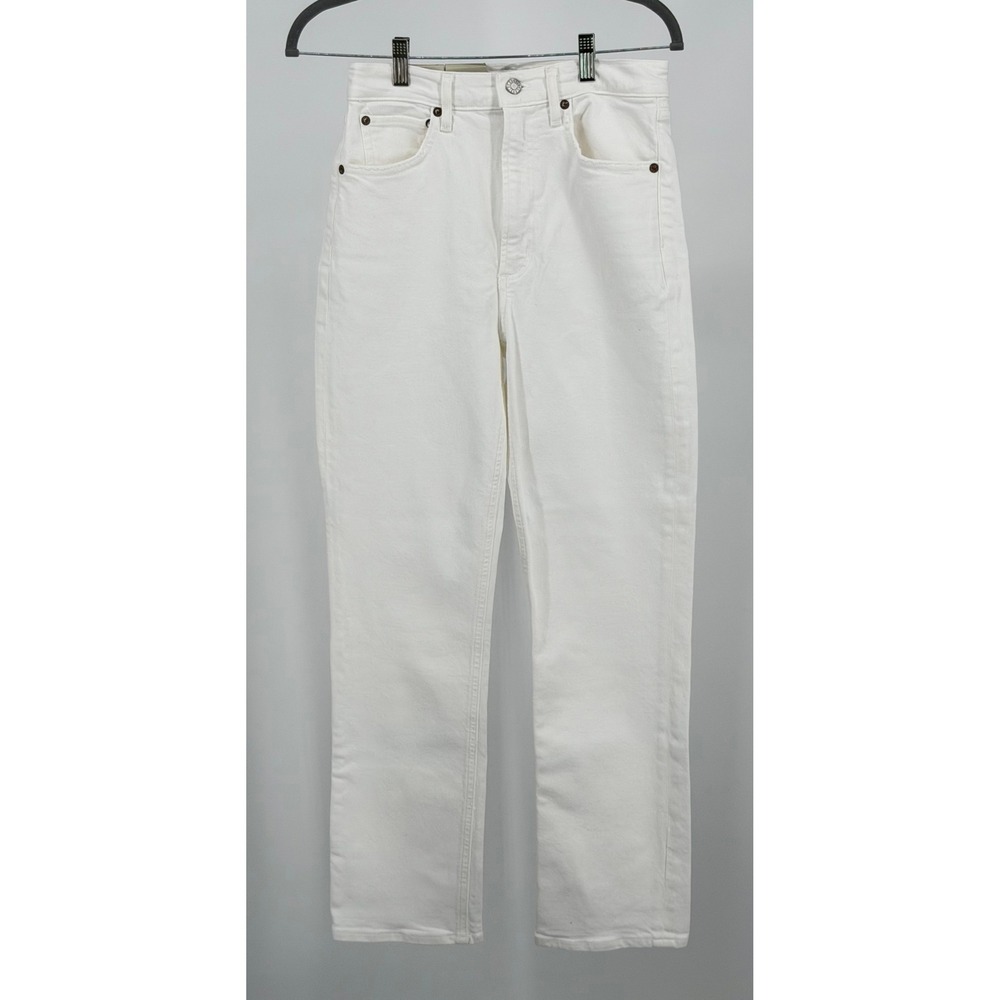 NWT AGOLDE High Rise Stovepipe Jeans Womens 27 White Straight Leg‎